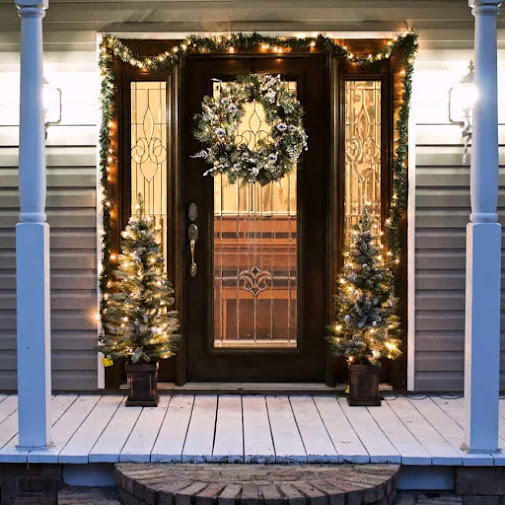 Decoraciones de navidad para puertas elegante