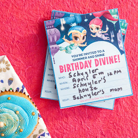 Shimmer and Shine invitations