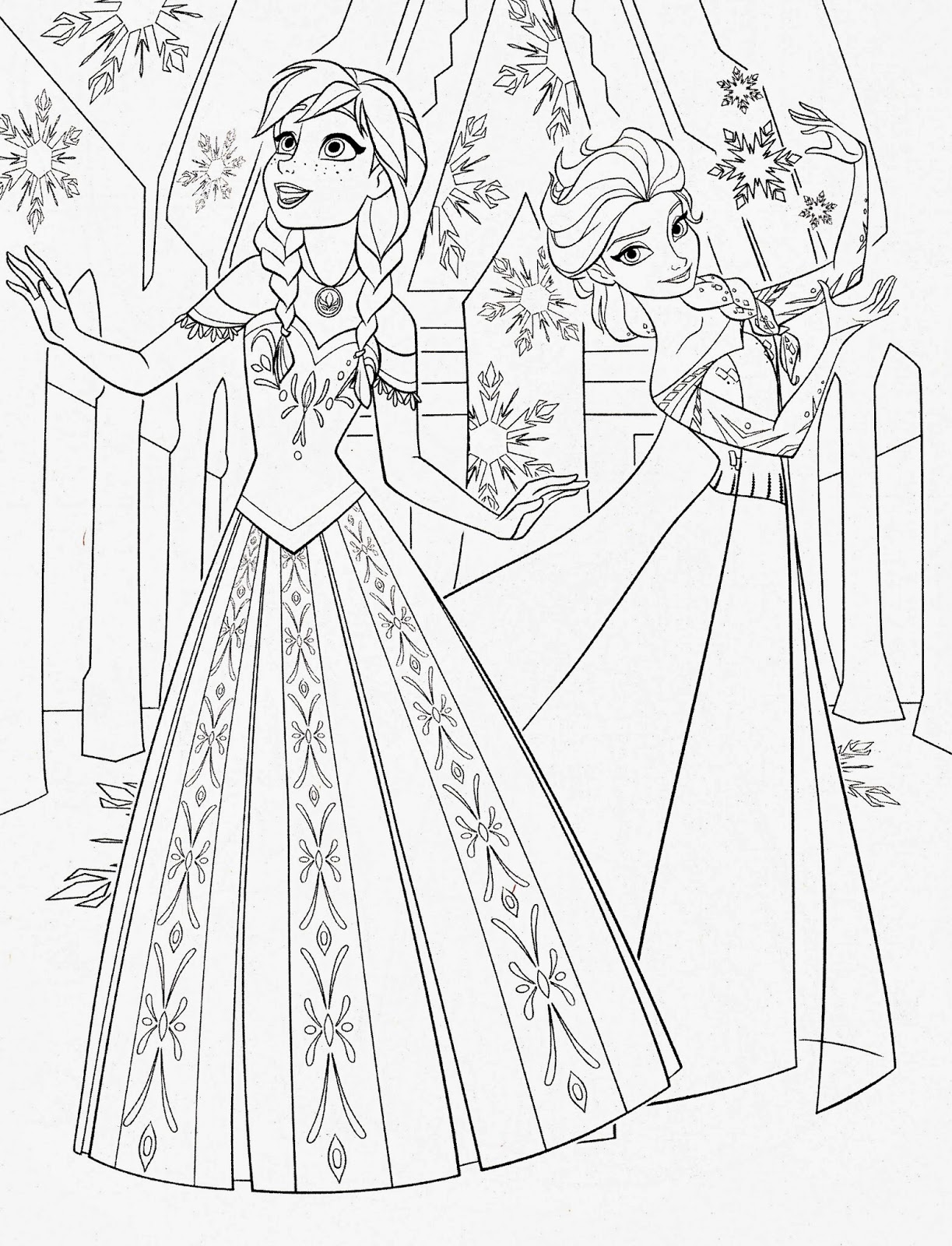 Disney Movie Princesses: "Frozen" Printable Coloring Pages