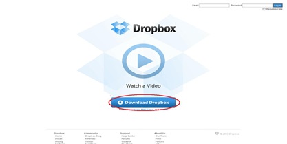 установка DropBox