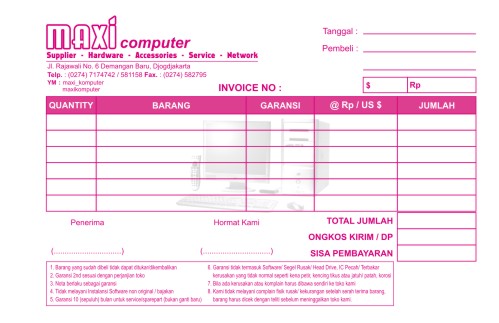 Ukuran Nota ~ CETAK MURAH PERCETAKAN YOGYAKARTA