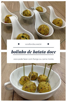 Bolinho de Batata Doce e Carne Moída – Sem Gluten