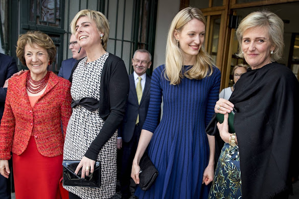 Princess Laurentien of The Netherlands and Princess Astrid and daughter, Lili Rosboch von Wolkenstein of Belgium, Princess Margriet, President of European Cultural Foundation (ECF)