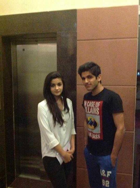 Alia Bhatt standing with her Favorite fan on social media