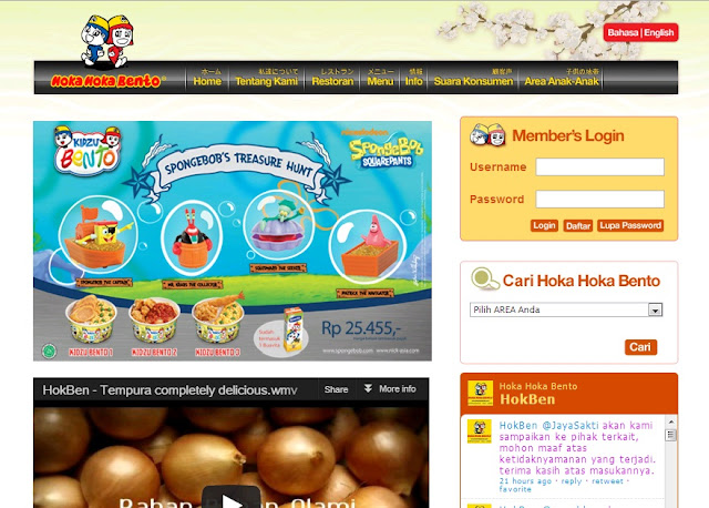 Welcome: Bedah Website Hoka Hoka Bento