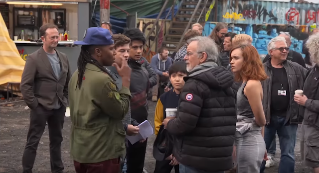 click to see more ready player one behind the scenes with steven Spielberg