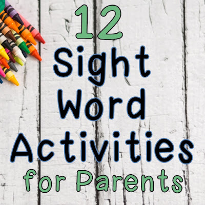 Easy and fun sight word ideas