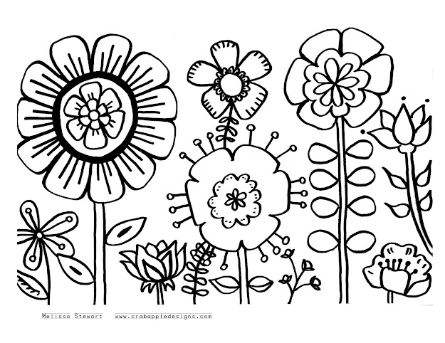 Flower Coloring Pages  Paint Sample Butterflies 