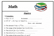 مرجعة math للصف الثانى الثانوى منتصف الترم الاول 2017 مجاب عنها