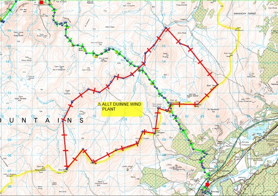 TGO CHALLENGE 2011- DAY 6- MAP