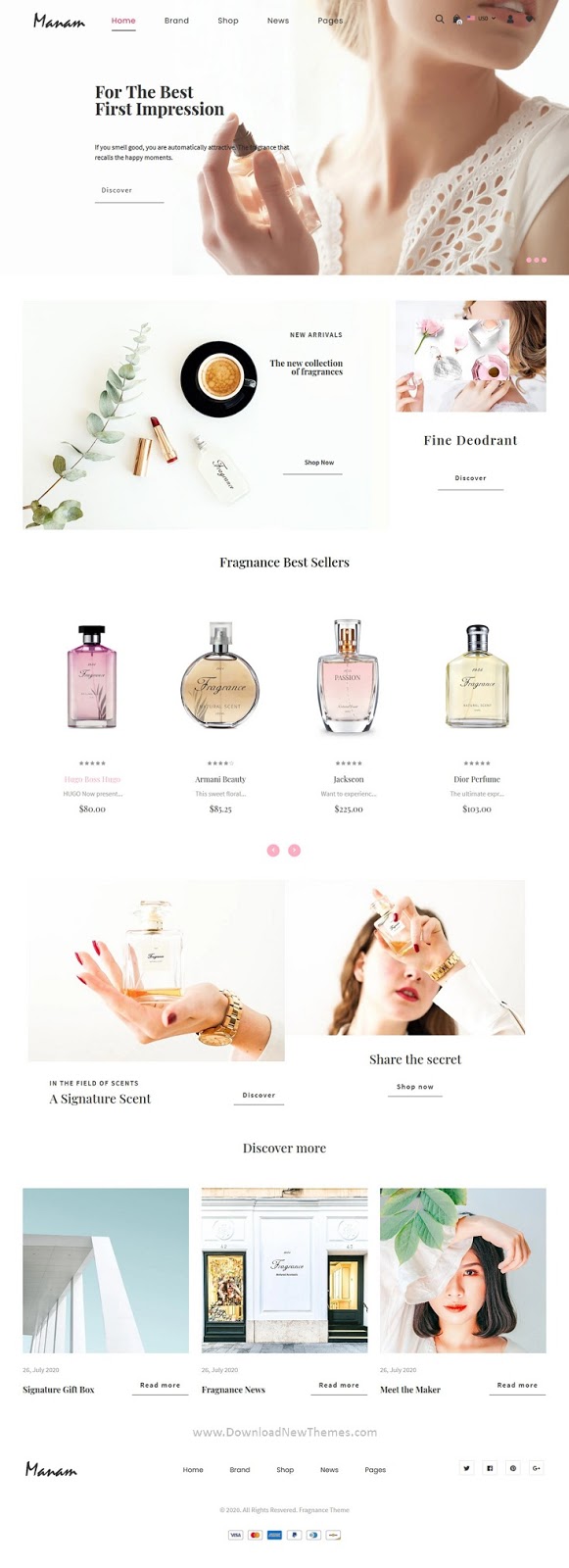 Perfumes, Cosmetic Shop Shopify Theme