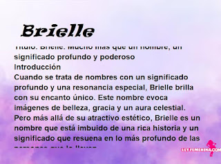 significado del nombre Brielle