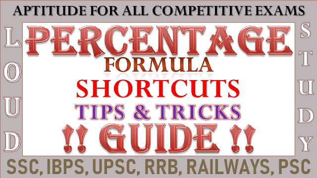 Percentage : Formula, Shortcut, Tips and Tricks to Solve Problems