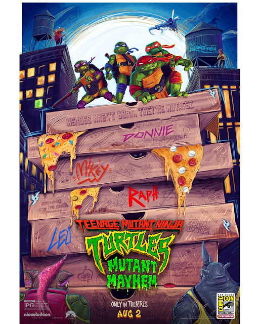 A new Teenage Mutant Ninja Turtles: Mutant Mayhem poster has been unveiled at Comic-Con International: San Diego 2023!