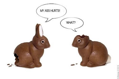 2 chocolate easter bunnies