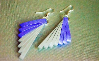 Quilling paper earring designs with comb - quillingpaperdesigns