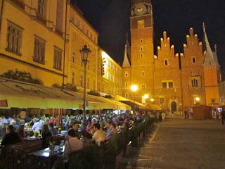 Outdoor Cafe Night Wroclaw Poland