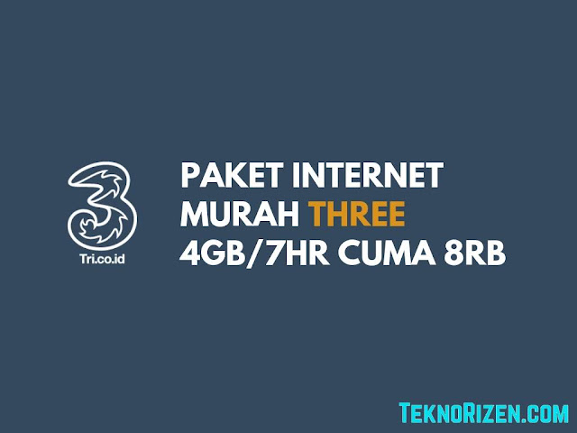 Paket Internet Murah 3 Tri 4GB Cuma Rp 8000 Berlaku 7 Hari Terbaru