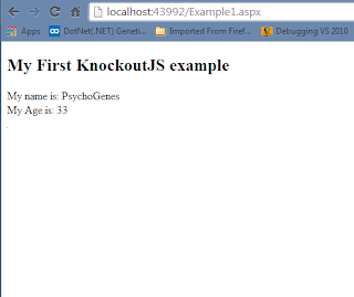 Simple Knockout.js Example In ASP.NET Webform