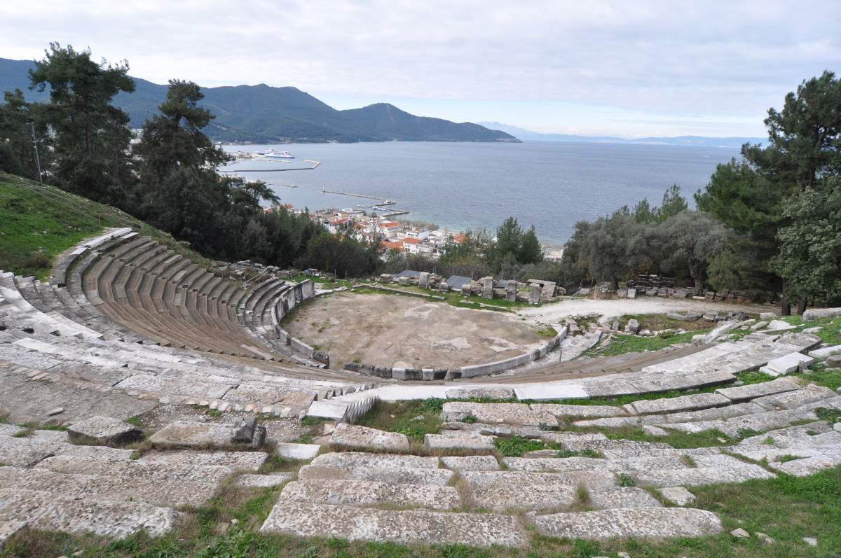 Ancient theatre of Thasos restored with local marble