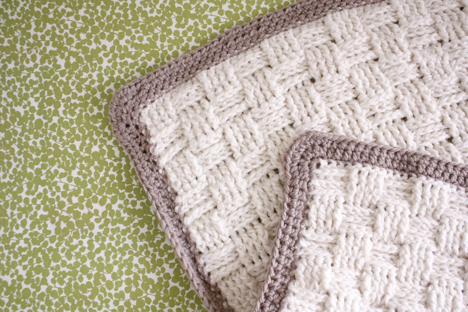 Nesting: Basket Weave Crochet Baby Blanket