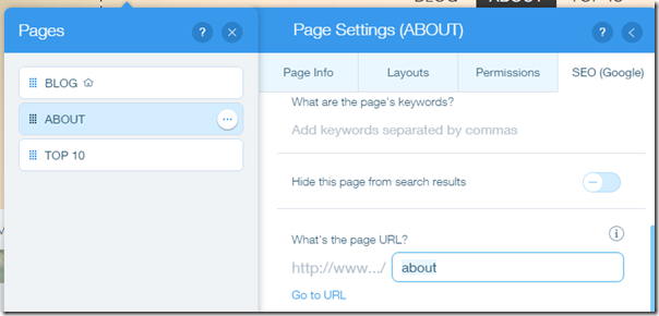 Creating SEO Friendly URL in Wix