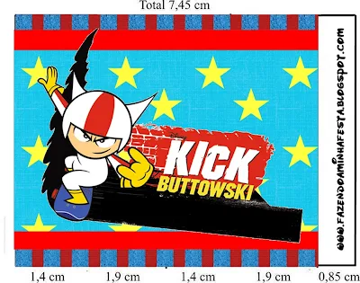 Etiquetas para Imprimir Gratis de Kick Buttowski. 