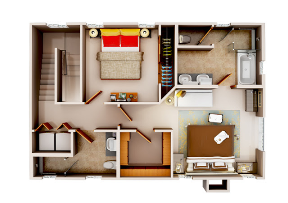  3d  house  plan image sample  sample  picture living room 