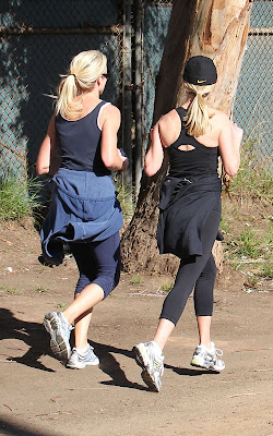 Reese Witherspoon out jogging in Brentwood