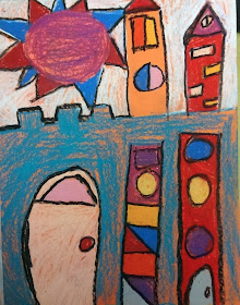 paul klee kid art project, paul klee cubism castles