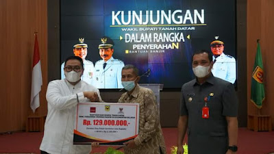 Serahkan Bantuan Bencana, Wabup Richi Aprian juga Silaturahmi dengan Perantau Kalsel