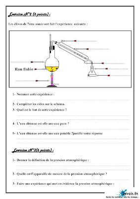 تحميل فرض تأليفي علوم فيزيائية سنة سابعة أساسي مع الاصلاح pdf,Physique ,فيزياء سنة 7, تمارين علوم فيزيائية سنة  سابعة مع الإصلاح موقع مسار التميز 7ème