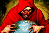Satan about to devour the Earth