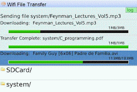Wi-fi file transfer log