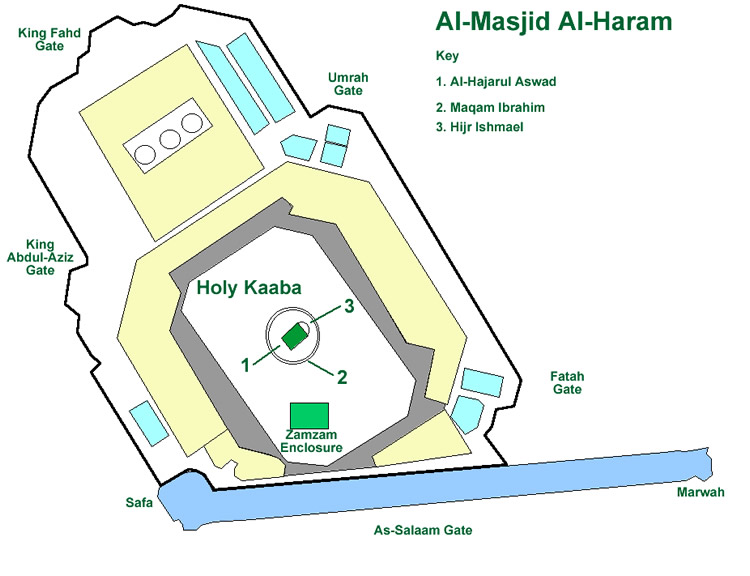 My Diary Al  Masjid al Haram Map 