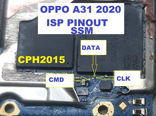 Oppo A31 (2020) CPH2015 eMMC Pinout - Tembel Panci