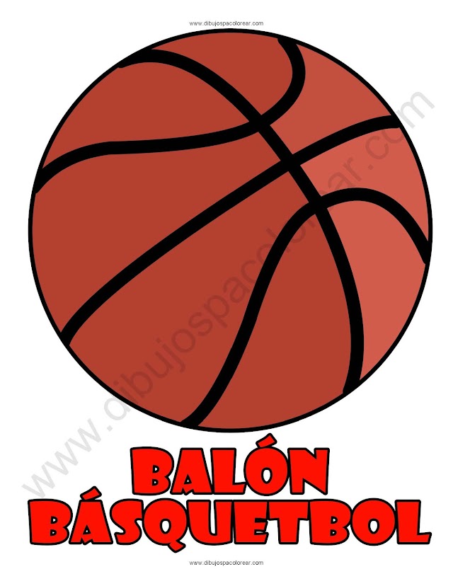 balón de básquetbol dibujo a color o para colorear