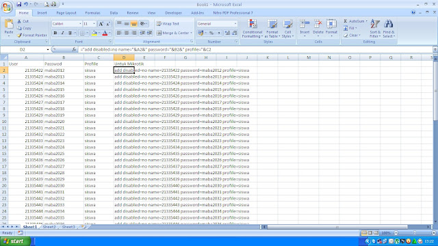 membuat formula untuk mikrotik user massal