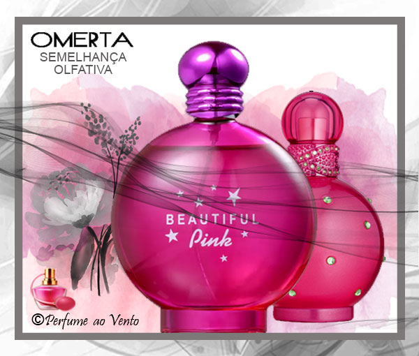 Perfume contratipo, semelhança olfativa Beautiful Pink  - Omerta-Coscentra, Fantasy Britney Spears