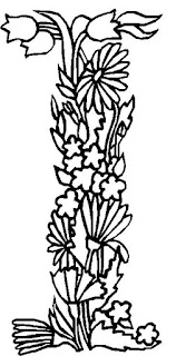 Ausmalbilder von Alphabet der Blumen