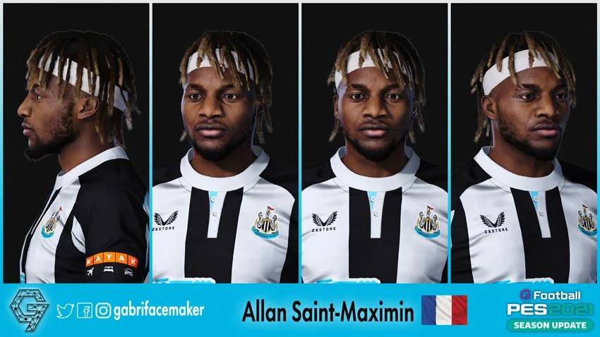 Allan Saint-Maximin Face For eFootball PES 2021