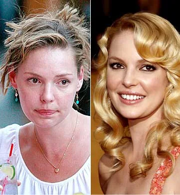 Famosas antes e depois da maquiagem