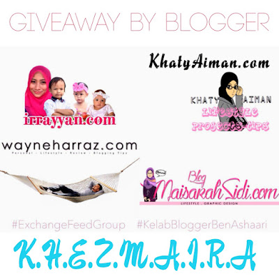 Giveaway Februari 2016 by Blogger KHEZMAIRA