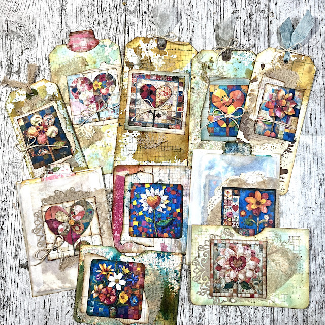 Mixed Media Medley Tags & Pockets DT Project RachandBella Crafts