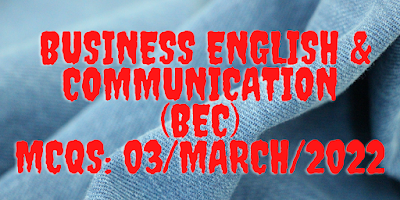 Business English & Communication Mcqs