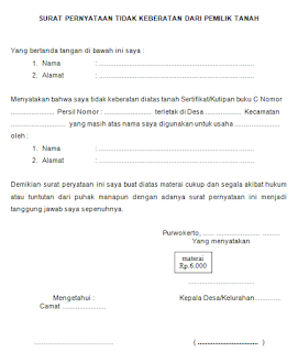 Contoh Surat Pernyataan Tidak Memiliki Imb Contoh Surat