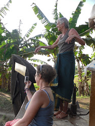 The Girls on deck of the Eco Boat in the Backwaters