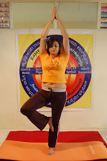 Namitha Sexy Stills in Yoga Pose