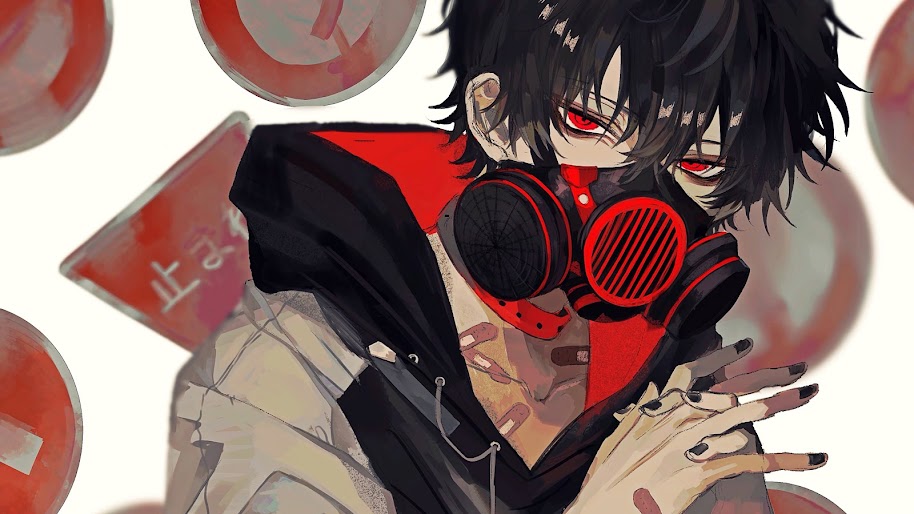 Anime, Boy, Gas Mask, 4K, #164 Wallpaper