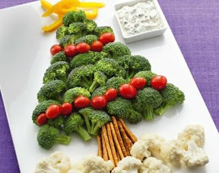 Crudité de verduras navideño